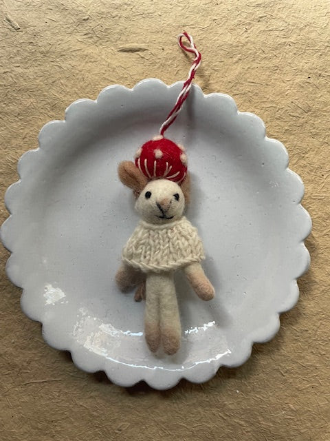 Mushroom Mouse | Christmas Ornament