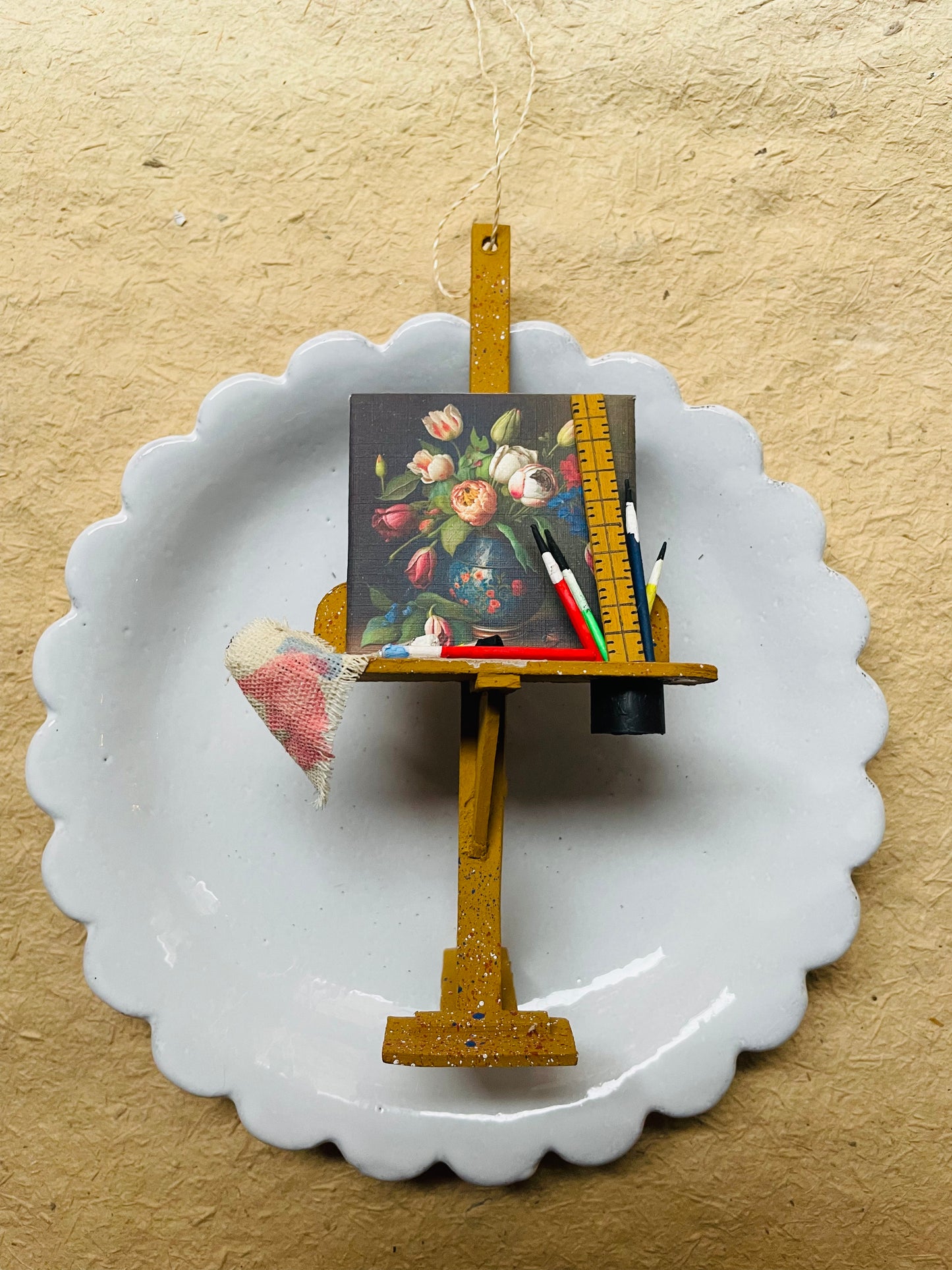 Art Studio Easel Christmas Ornament