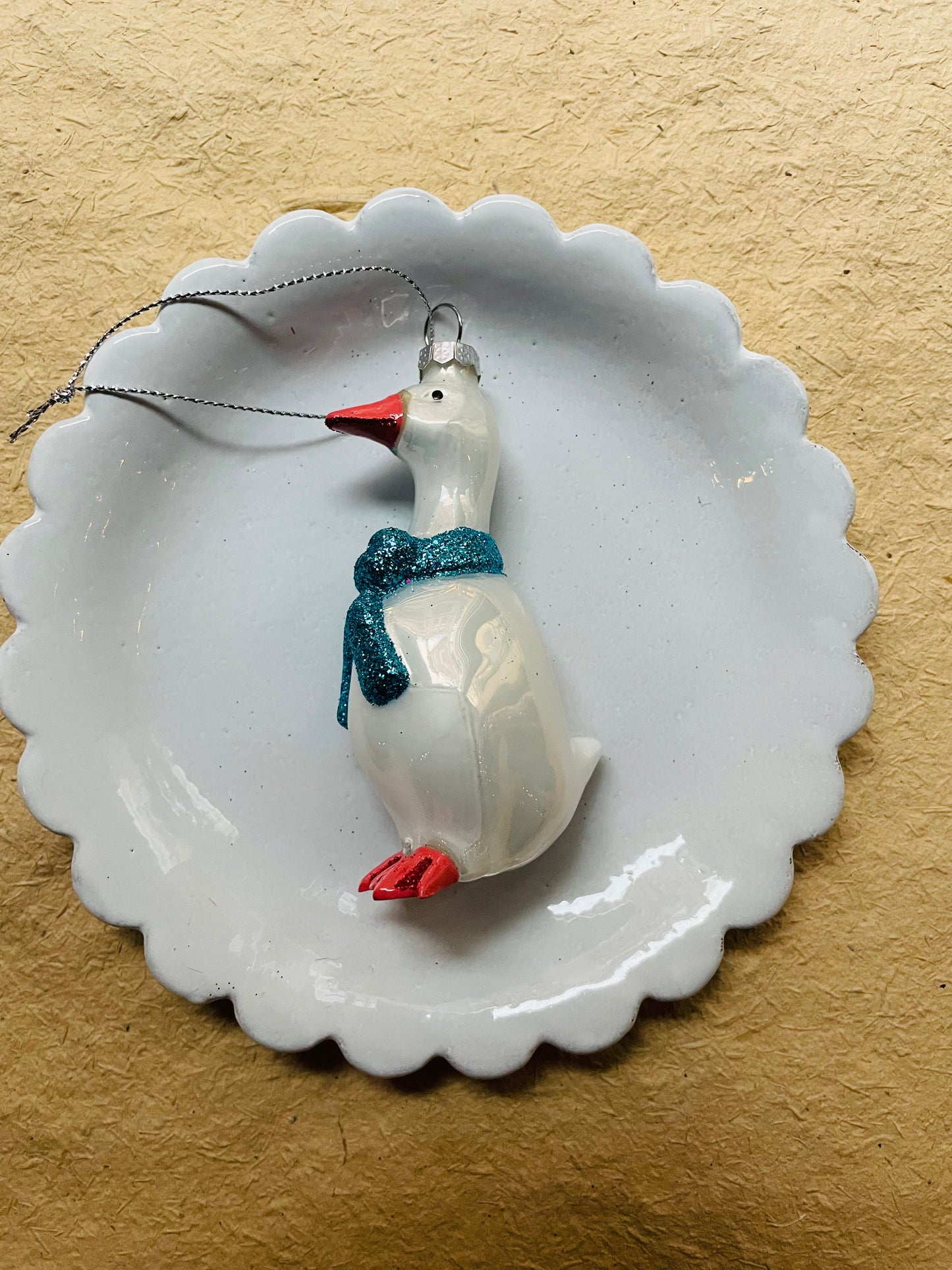 Country Goose Ornament
