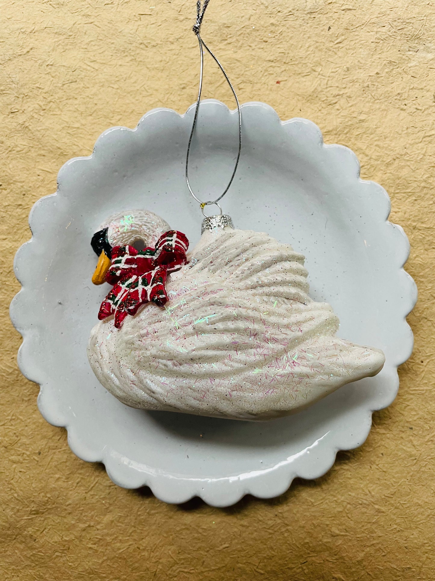 Christmas Swan Ornament