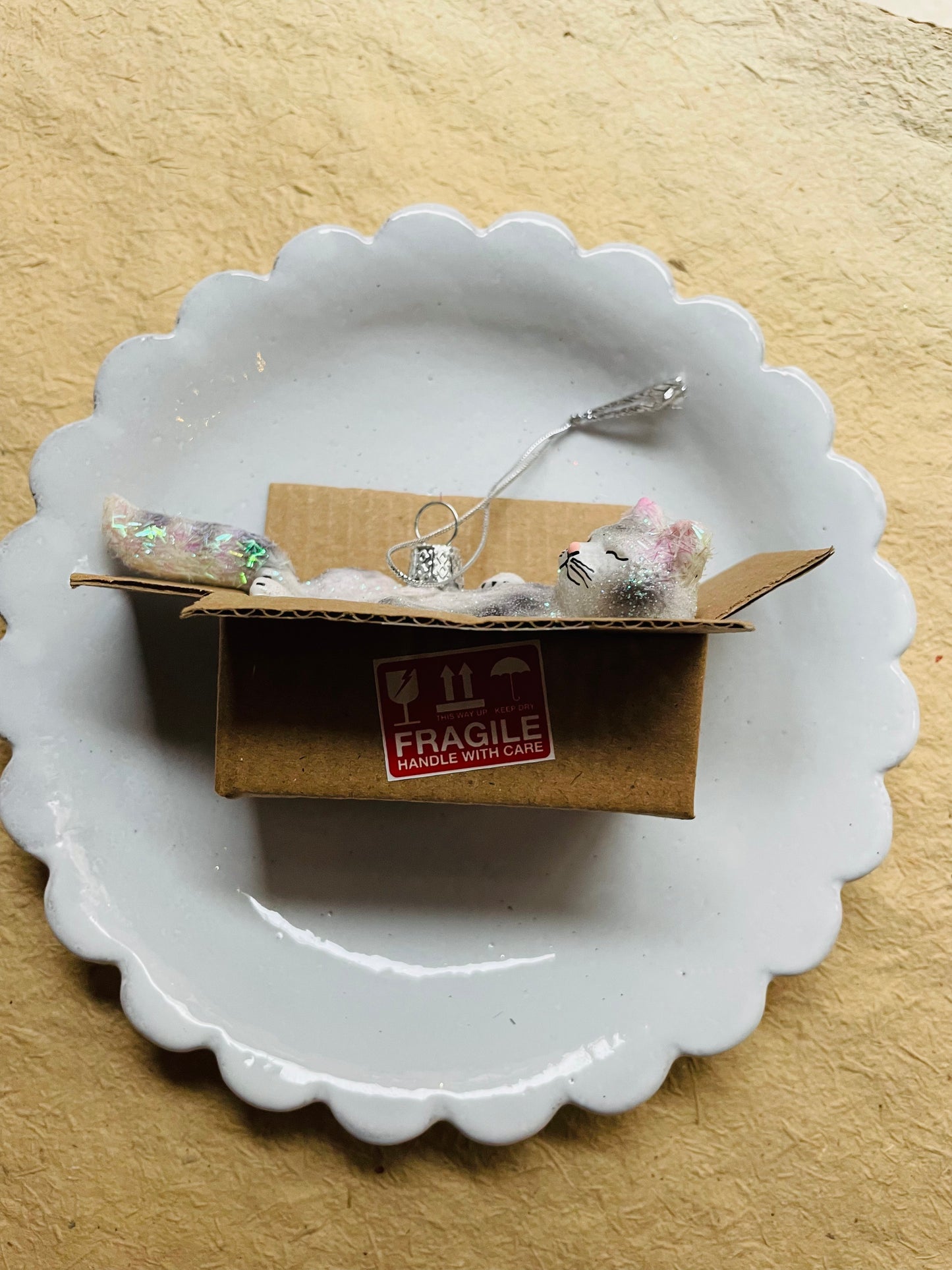 Best Cat Toy Glass Ornament