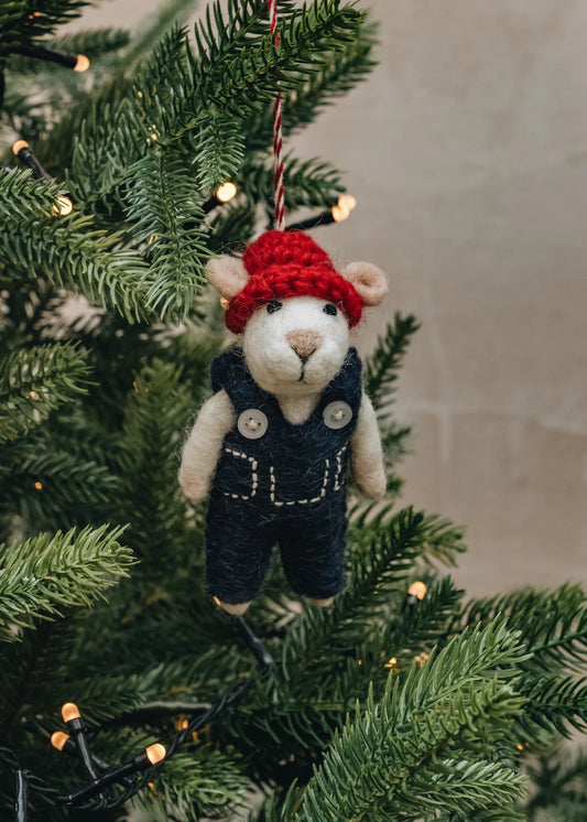 Mouse Carpenter Ornament | Christmas Ornament