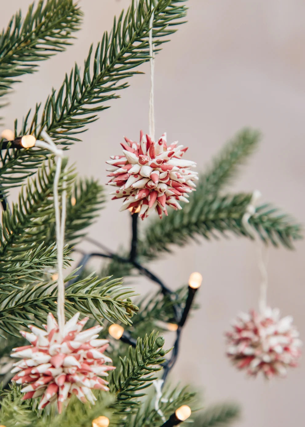 Kotte Mini, 6­ pack, Pink and White | Christmas Ornament