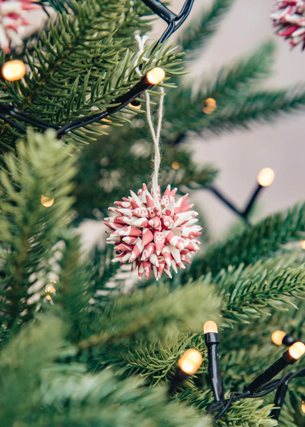 Kotte Mini, 6­ pack, Pink and White | Christmas Ornament