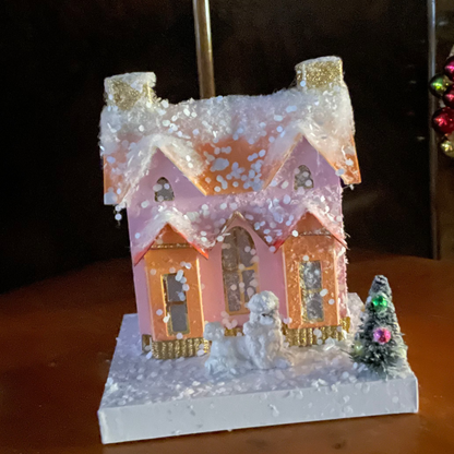 Poodle Chateau Christmas House – Glittery Storybook Holiday Décor Christmas Decor