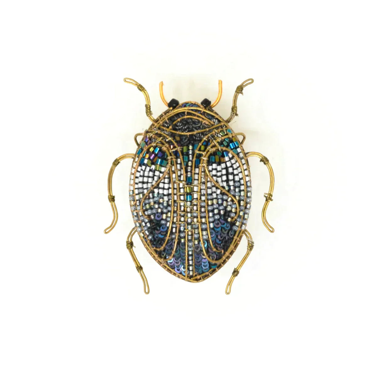 Jeweled Scarab Beetle Brooch Pin | Trovelore