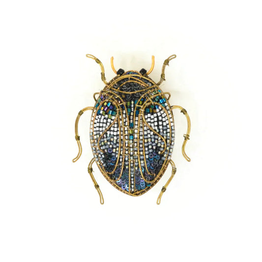 Jeweled Scarab Beetle Brooch Pin | Trovelore