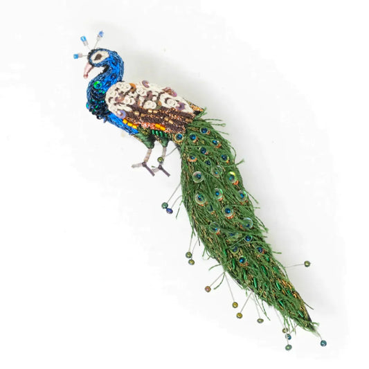 Jewelled Peacock Brooch Pin | Trovelore