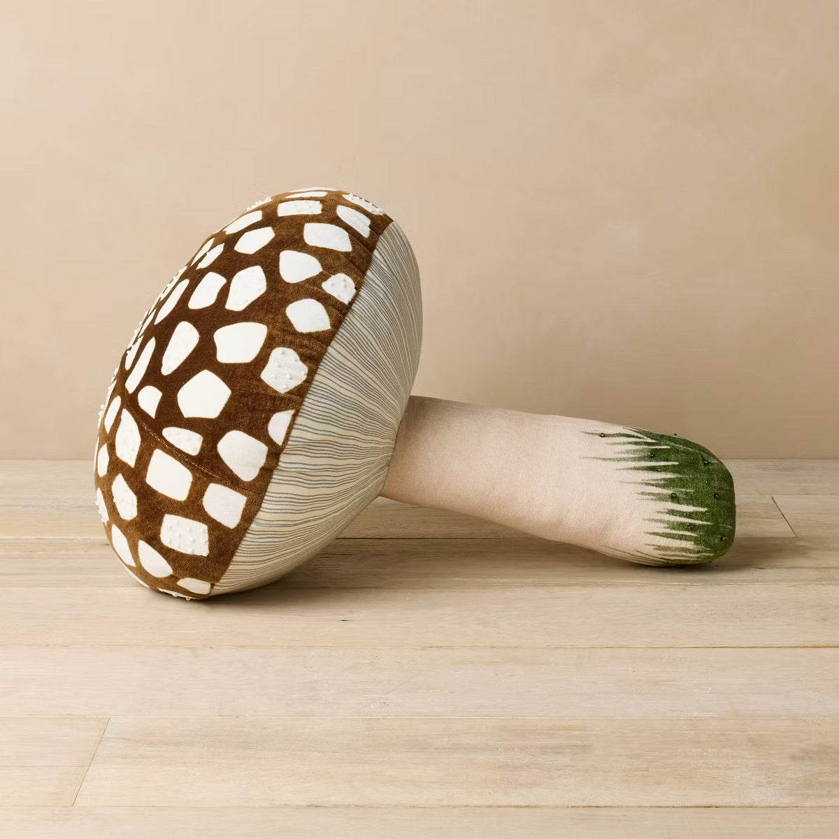Brown Velvet Mushroom Pillow  | John Derian