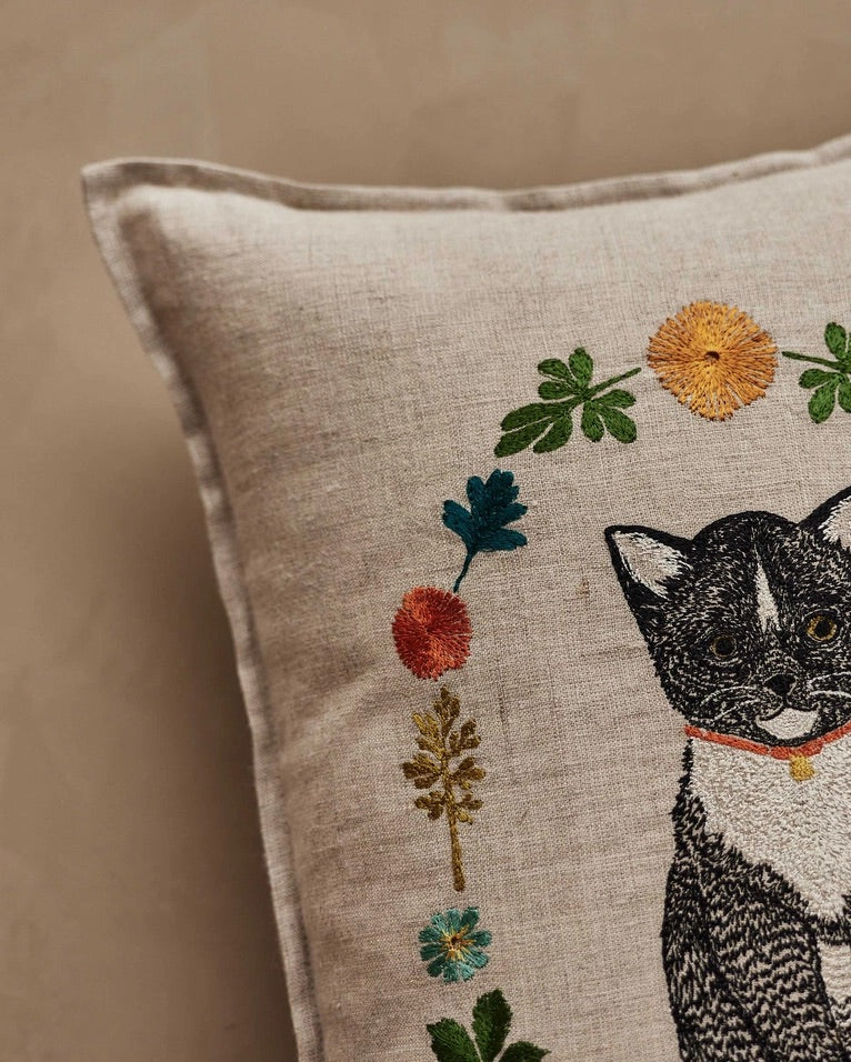 Kitten Cameo Pillow | Coral & Tusk