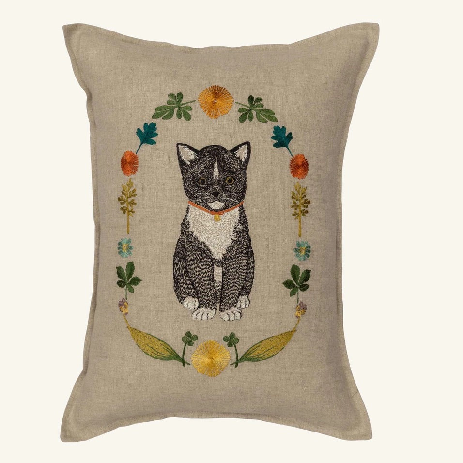 Kitten Cameo Pillow | Coral & Tusk