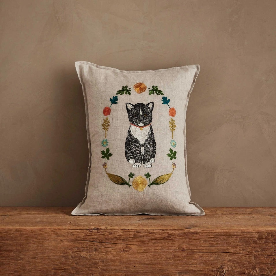 Kitten Cameo Pillow | Coral & Tusk