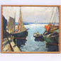 Knut Norrman – Scandinavian Harbor Scene with Boats (Oil on Panel)