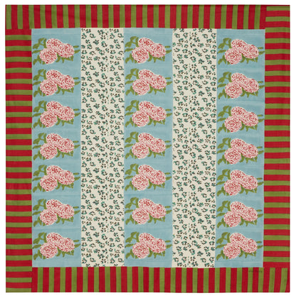 Leopard Stripes Sky - Cotton Cloth 180x180 Lisa Corti | Lisa Corti