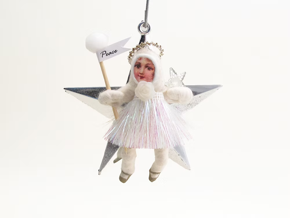 Little Star Angel Ornament | Vintage by Crystal Spun Cotton Ornament