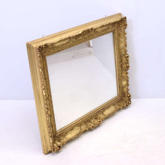 Ornate Gilt Mirror, Vintage French Rococo Style, 80 × 100 cm