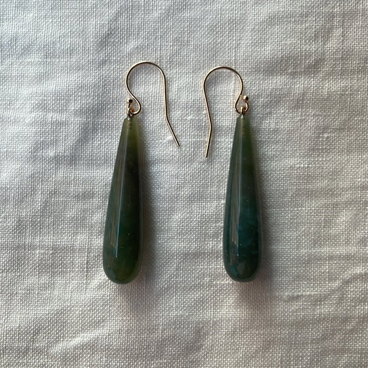 Moss Agate Drop Earrings