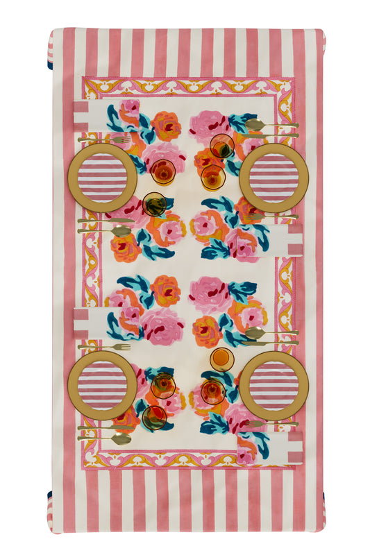 Nizam Flower Cream Pink Napkins | Lisa Corti