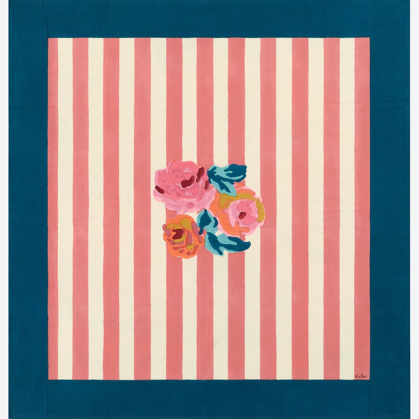Nizam Flower Cream Pink - Tablecloth 110X110 | Lisa Corti