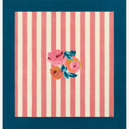 Nizam Flower Cream Pink - Tablecloth 110X110 | Lisa Corti