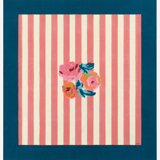 Nizam Flower Cream Pink - Tablecloth 110X110 | Lisa Corti