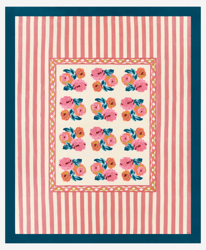 Nizam Flower Cream Pink  - Tablecloth 220x270 | Lisa Corti