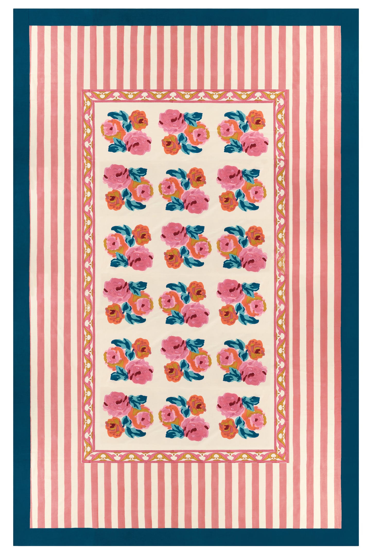 Nizam Flower Cream Pink - Tablecloth 220x350 | Lisa Corti
