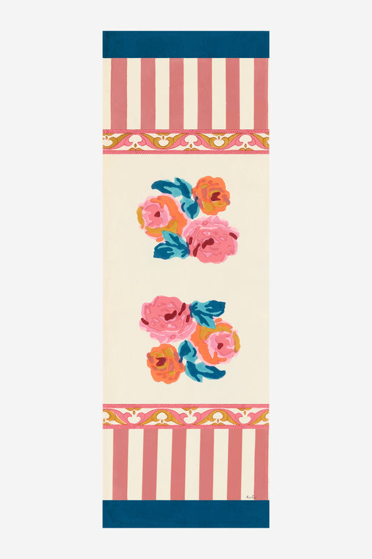 Nizam Flower Cream Pink Runner – 50X150 | Lisa Corti