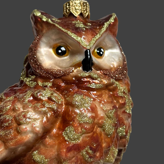 Nostalgic Owl on Log | Nostalgie Christbaumschmuck
