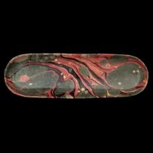 Marbre Platter for Blotters, Green, Red and Yellow, handmade ceramic by Astier de Villatte