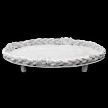 Oval Setsuko Herbal Braid Platter with Feet by Astier de Villatte