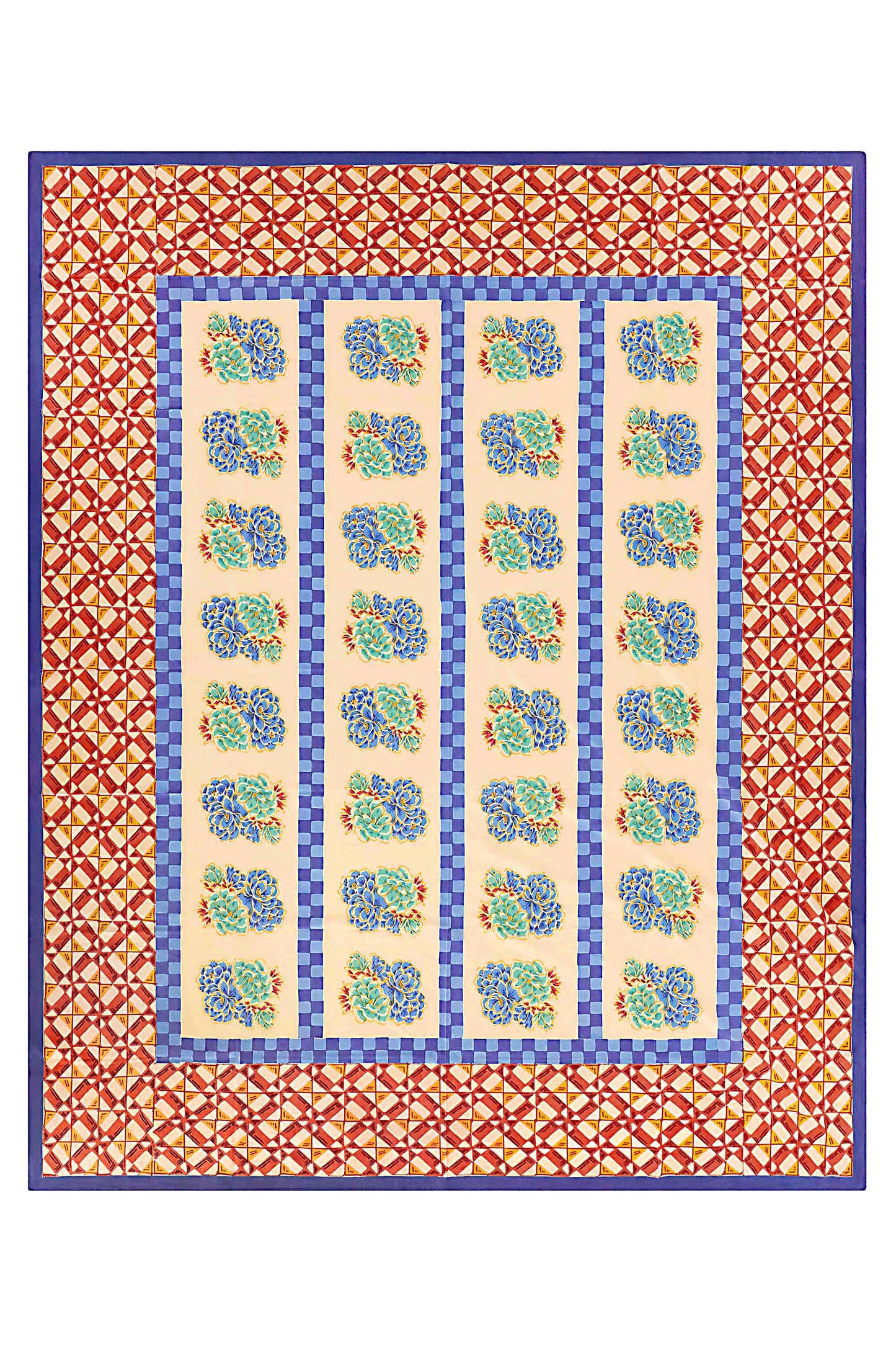 Positano Red Tiles - Tablecloth 220x270 | Lisa Corti