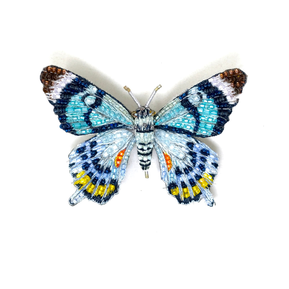 Papilio Laglaizei hand-embroidered brooch by Trovelore at BON TON goods