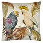 Parrot and Palm Parchment Cushion | John Derian