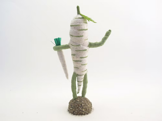 Parsnip Person Figure | Vintage by Crystal Spun Cotton Ornament