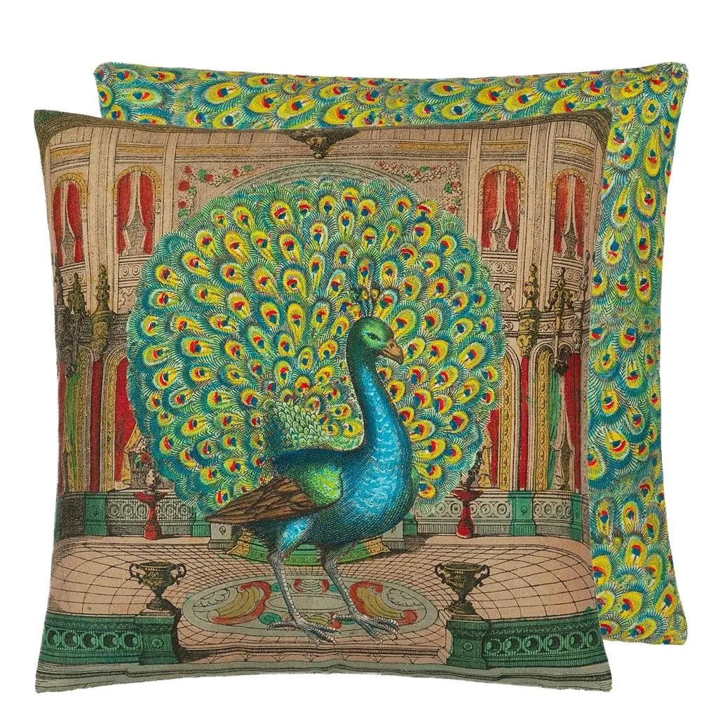 Peacock Emerald Cushion - John Derian