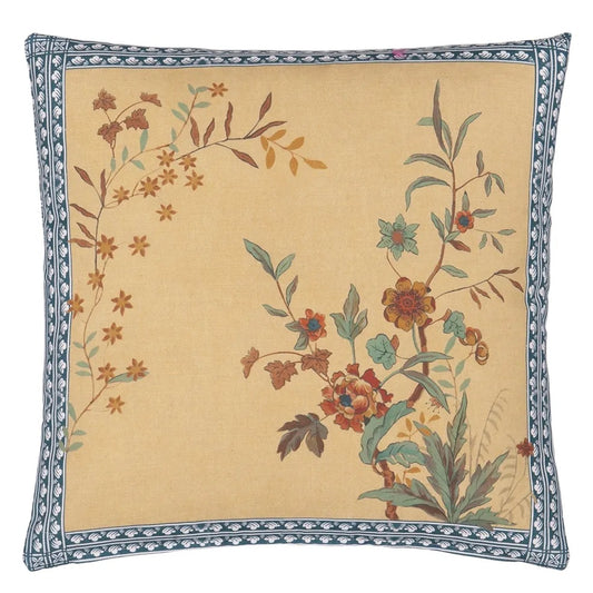 Peacock Toile Sepia Cushion - John Derian