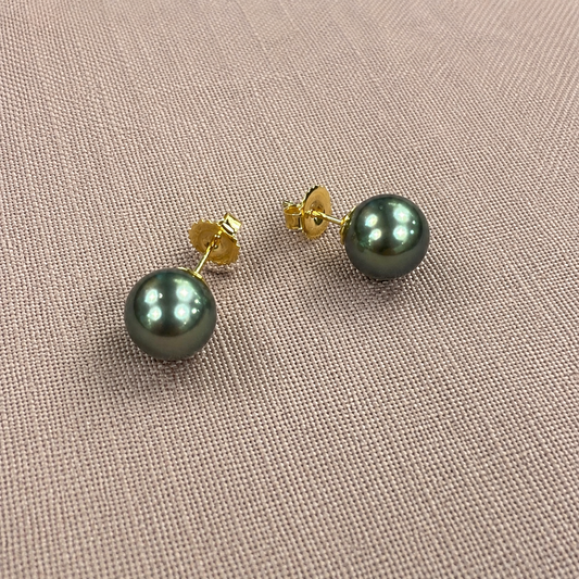Tahitian Round Pearl Earrings | Mikkel Brøgger