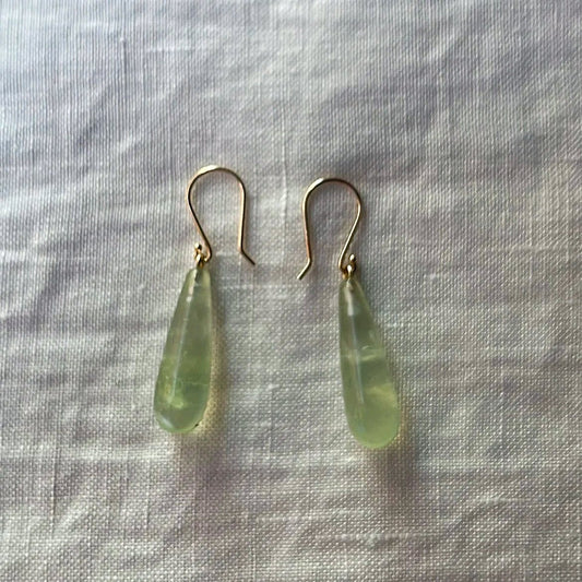 Phrenite Drop Earrings
