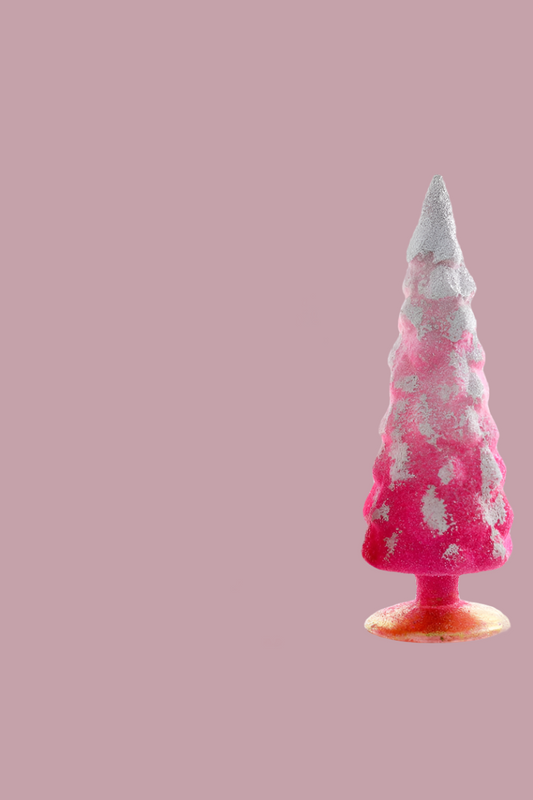 Pink Glitter Gradient Tree - Medium