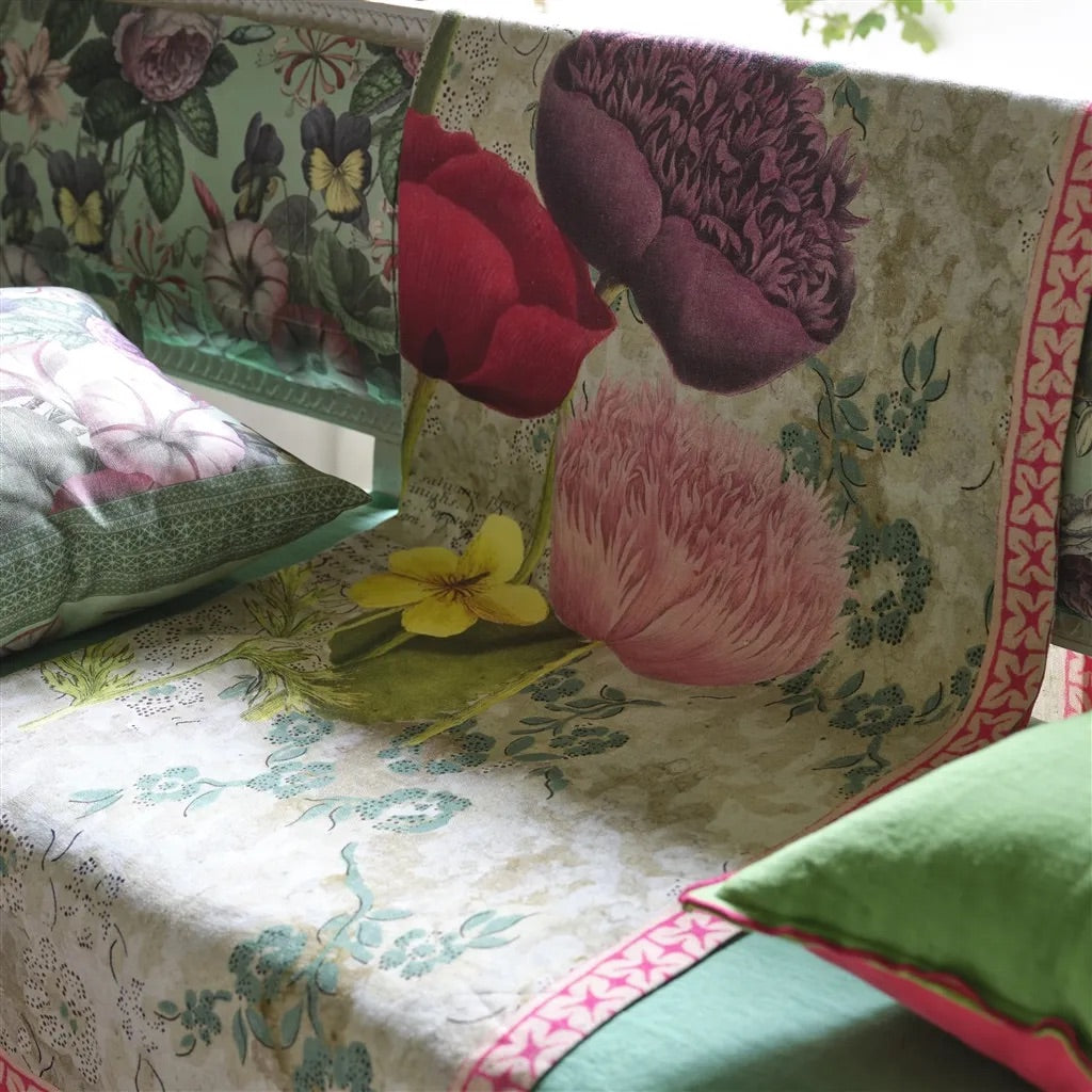 Poppy Study Violet Throw - John Derian