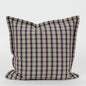 REKO Cushion Cover, 40 × 40 cm, Grey / Plum Check | A World of Craft