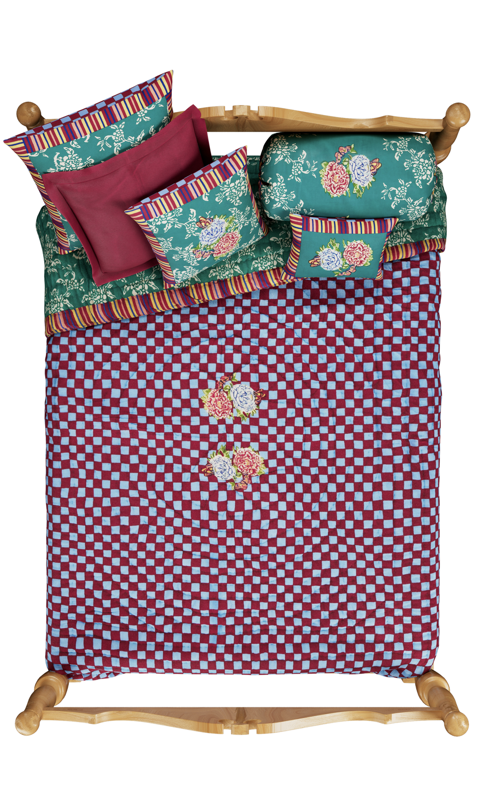 Kandem Queen Sea Green Quilt 220 x 270 - Lisa Corti