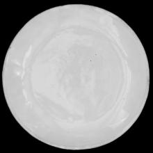 Rien Large Saucer, set of 6 by Astier de Villatte, B2B view on black background