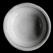 Simple Saucer for Coffee Cup, set of 6 by Astier de Villatte, B2B view on black background