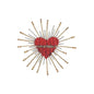 Sacred Heart hand-embroidered brooch by Trovelore at BON TON goods