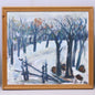 Santos Ousbäck: Winter Landscape, Oil on Canvas (64 × 72 cm)