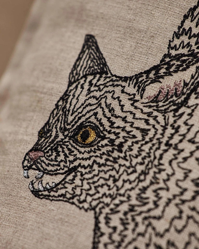Scaredy Black Cat Pillow | Coral & Tusk