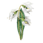 Snowdrop Flower Brooch Pin | Trovelore