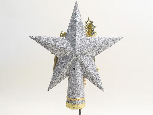 Star Angel Tree Topper (Assorted) | Vintage by Crystal Spun Cotton Ornament